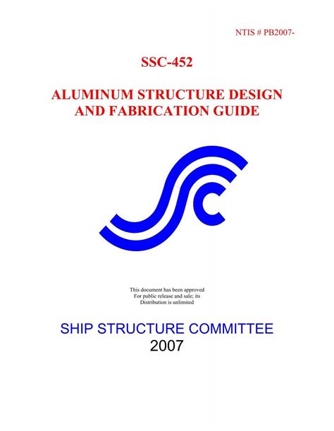 ssc-452 aluminum structure design and fabrication guide|452 .